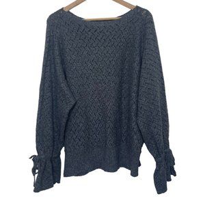 LANE BRYANT | Gray Wool Blend Bell Sleeve Sweater | Size 18/20